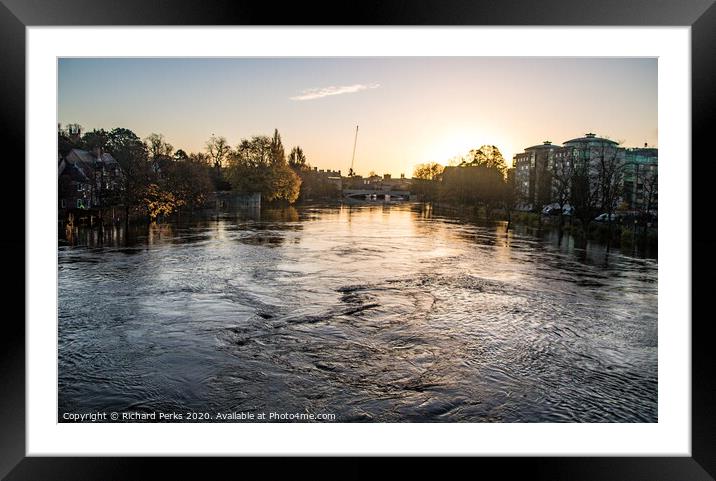 Sunrise over the Ouse Framed Mounted Print by Richard Perks