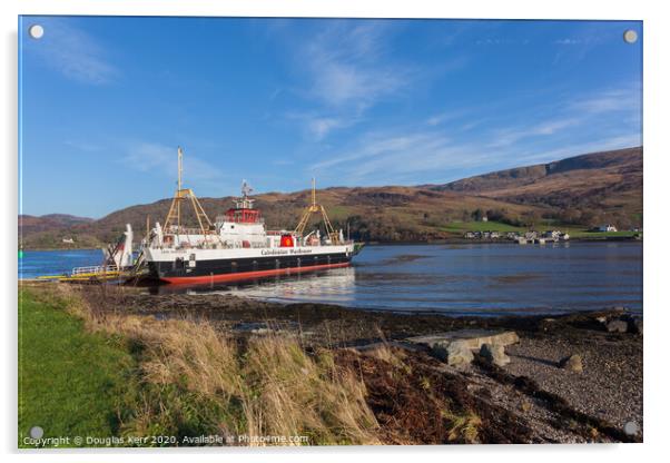 Loch Dunvegan ferry, Rhubodach Colintraive, Isle of Bute. Acrylic by Douglas Kerr