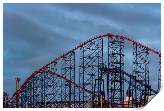 The Big One, Blackpool Print by Wendy Williams CPAGB