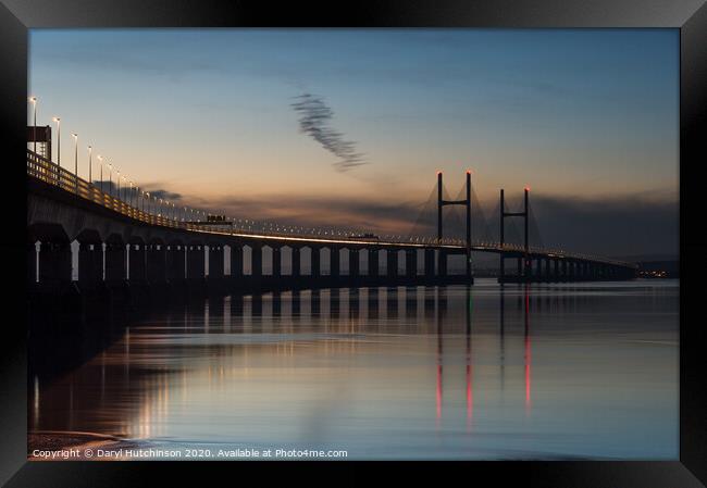 Gateway to Wales, the Second Severn Crossing - Pri Framed Print by Daryl Peter Hutchinson