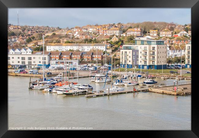 Newhaven Port Framed Print by Holly Burgess