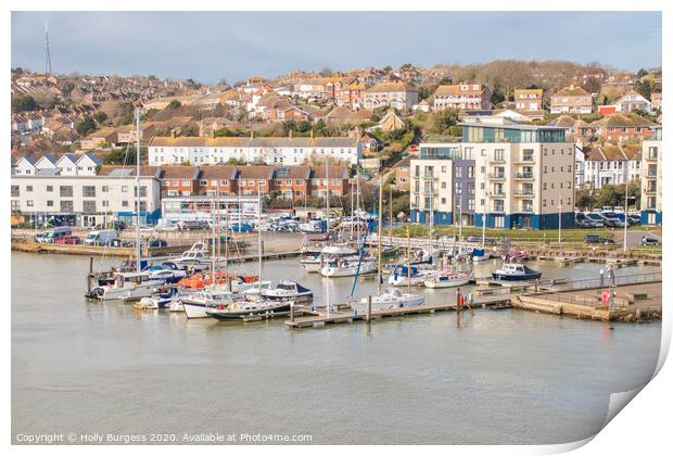 Newhaven Port Print by Holly Burgess
