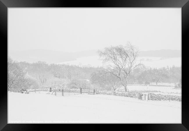 Winter's Embrace at Bradgate Park Framed Print by Holly Burgess