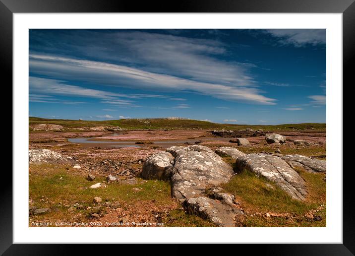 Ice Age Rocks, North Uist, Outer Hebrides Framed Mounted Print by Kasia Design