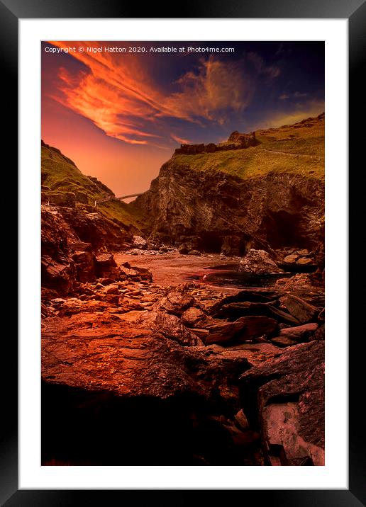 Tintagel Cove Framed Mounted Print by Nigel Hatton