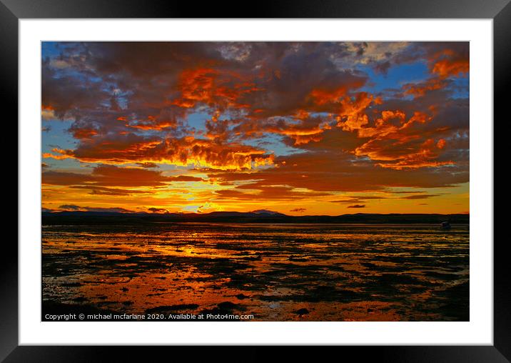 sunset 2 Framed Mounted Print by michael mcfarlane