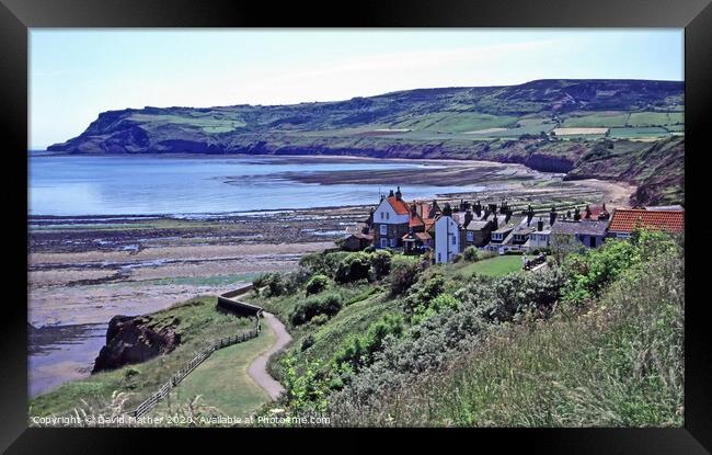 Low tide at Robin Hood's Bay Framed Print by David Mather