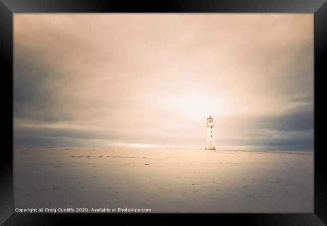 Perch Rock lighthouse, The Wirral.  Framed Print by Craig Cunliffe