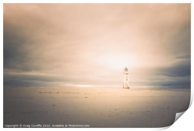 Perch Rock lighthouse, The Wirral.  Print by Craig Cunliffe
