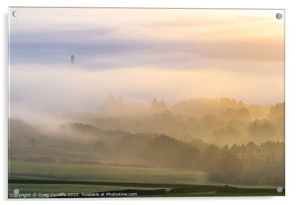 Misty Morning, Barrow Bridge, Bolton Acrylic by Craig Cunliffe