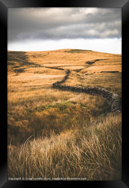 Incoming - Darwen Moor Framed Print by Craig Cunliffe