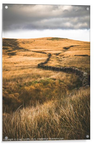Incoming - Darwen Moor Acrylic by Craig Cunliffe