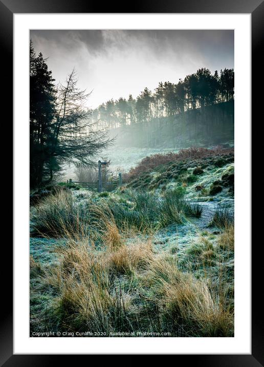 Frosty woodland morning.  Framed Mounted Print by Craig Cunliffe