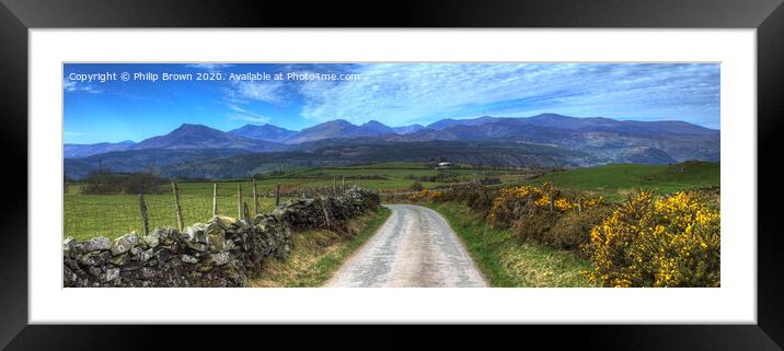 Road to Paradise - Panorama - Colour Version Framed Mounted Print by Philip Brown
