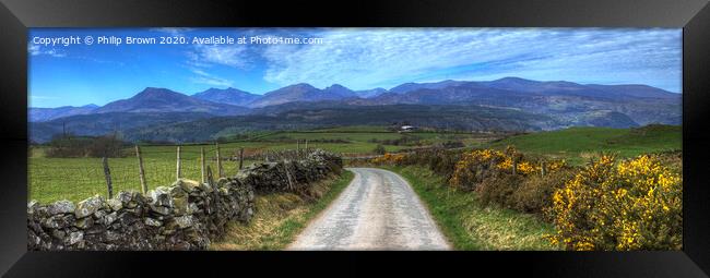 Road to Paradise - Panorama - Colour Version Framed Print by Philip Brown