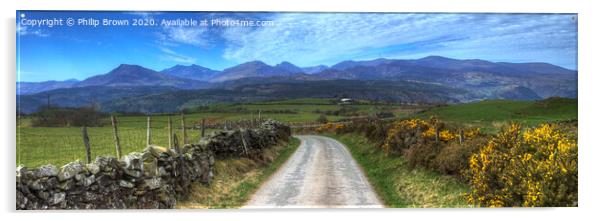 Road to Paradise - Panorama - Colour Version Acrylic by Philip Brown