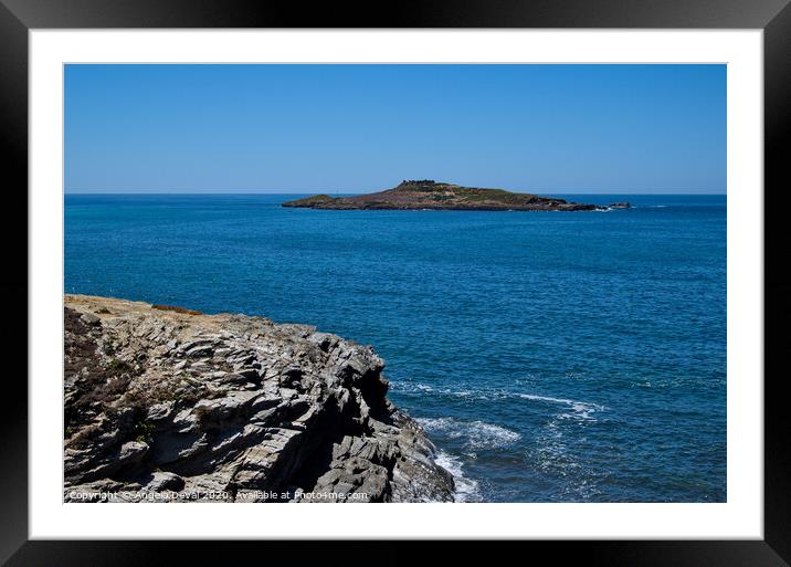 Pessegueiro Island and Sunny Day Framed Mounted Print by Angelo DeVal