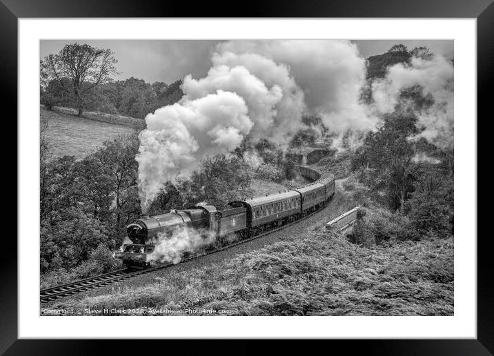 King Edward the Second - Black and White Framed Mounted Print by Steve H Clark