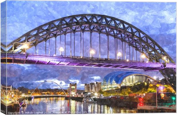 Tyne Bridge Canvas Print by Milton Cogheil