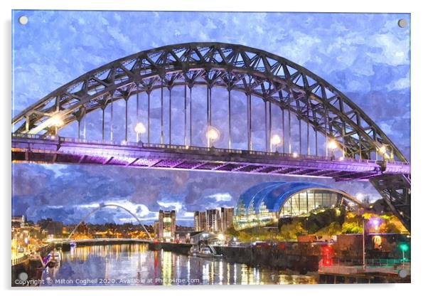 Tyne Bridge Acrylic by Milton Cogheil
