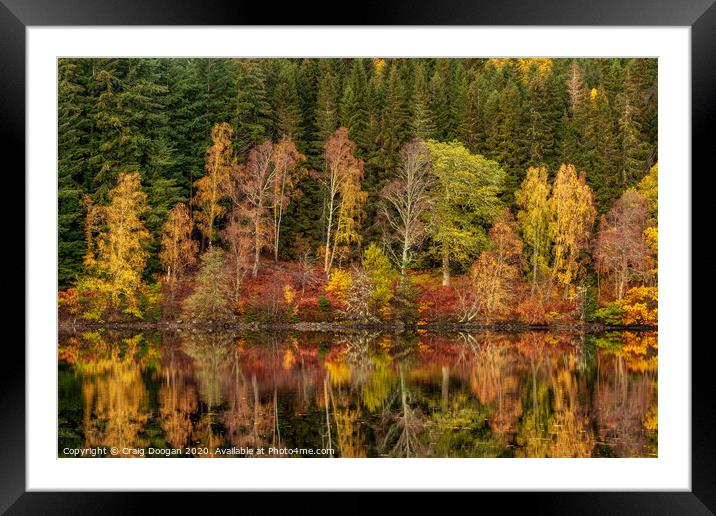 Loch Tummel autumn Reflections Framed Mounted Print by Craig Doogan