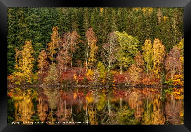 Loch Tummel autumn Reflections Framed Print by Craig Doogan