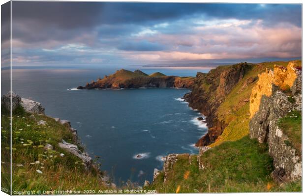 A glimpse of sun over The Rumps Canvas Print by Daryl Peter Hutchinson