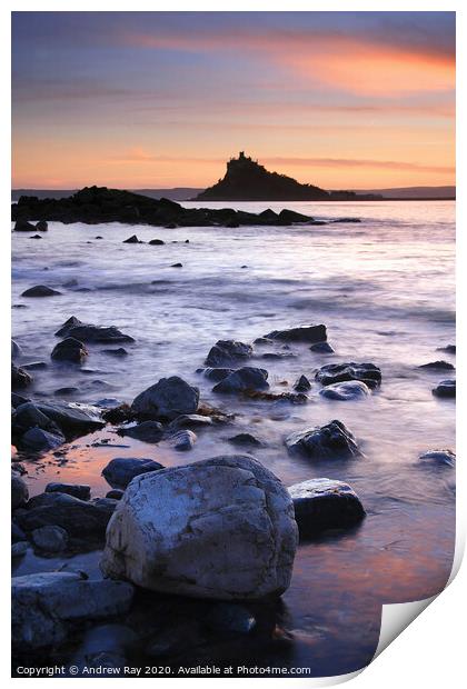 Sunset at Mounts Bay Print by Andrew Ray