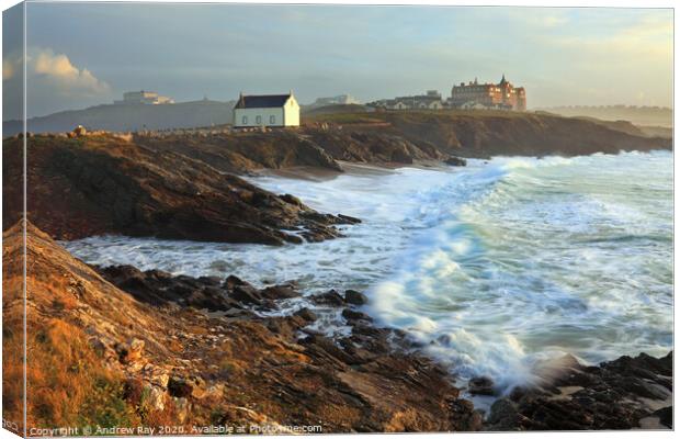 Towan Head View (Newquay) Canvas Print by Andrew Ray