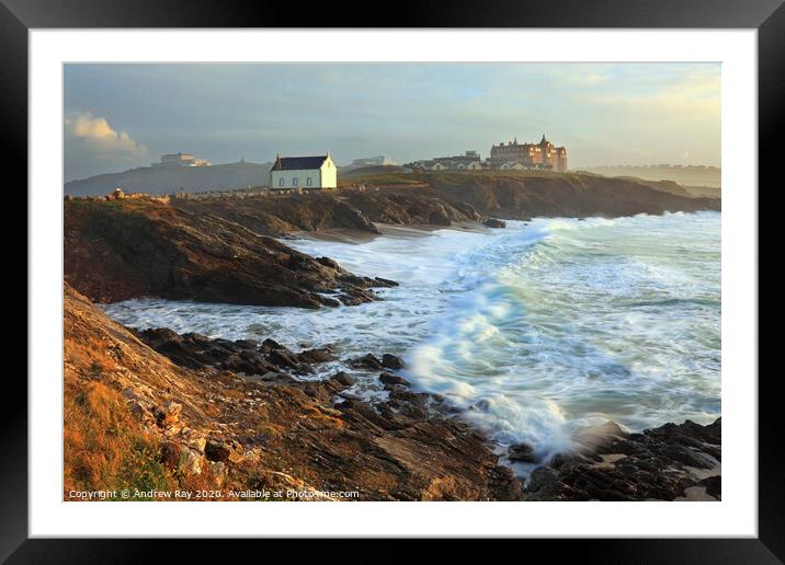 Towan Head View (Newquay) Framed Mounted Print by Andrew Ray