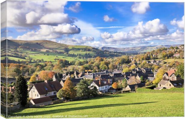 Views of Hathersage and Hope Valley Canvas Print by Chris Harris