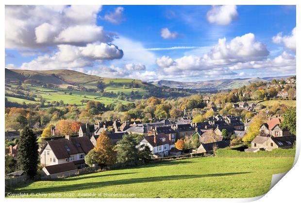 Views of Hathersage and Hope Valley Print by Chris Harris