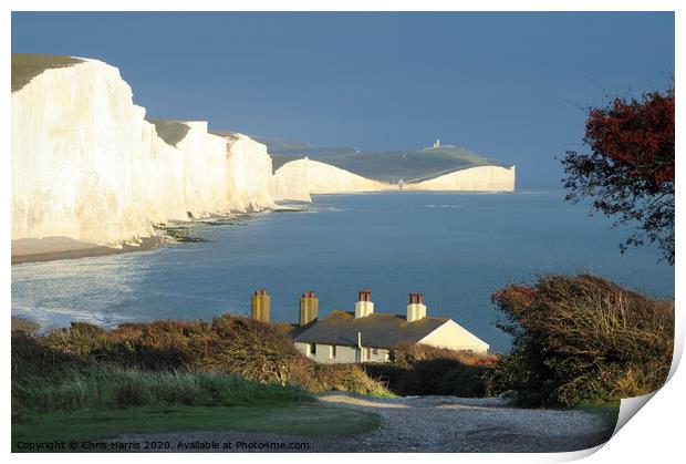 Seven Sisters from Seaford Head II Print by Chris Harris