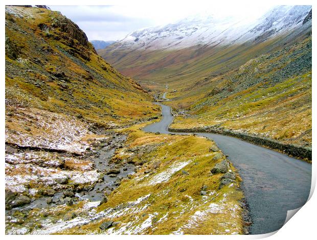 Honister pass in Cumbria. Print by john hill