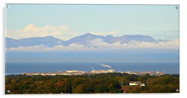 View of Troon and the Isle of Arran Acrylic by Allan Durward Photography
