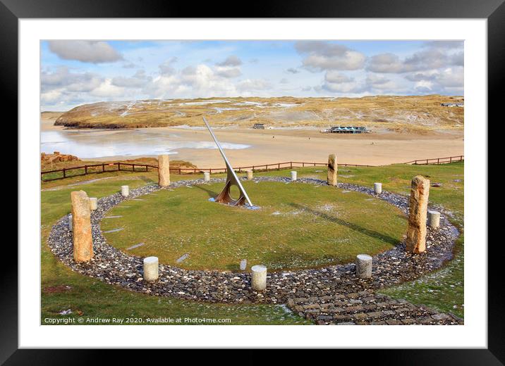Sundial (Perranporth) Framed Mounted Print by Andrew Ray
