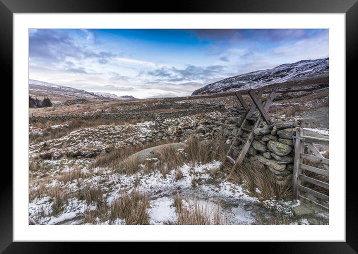 Snowdonia in Winter Framed Mounted Print by Jonathon barnett