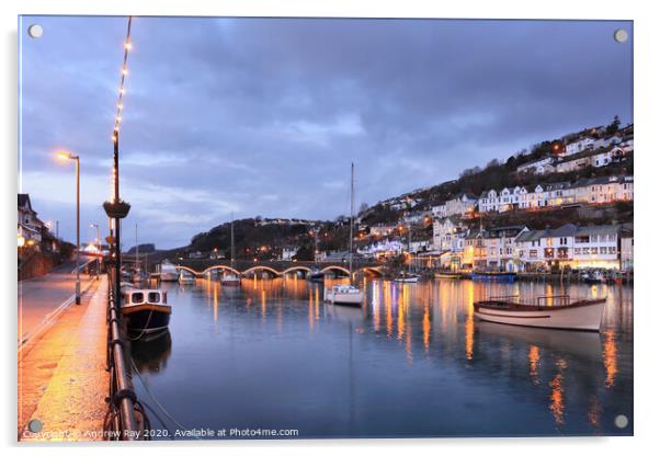 Looe River twilight Acrylic by Andrew Ray