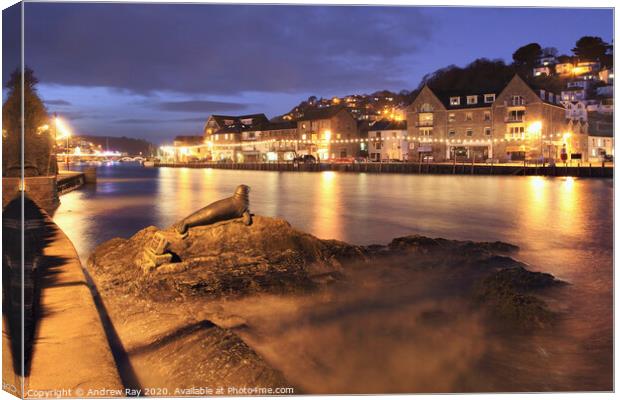 Nelson Monument at twilight (Looe) Canvas Print by Andrew Ray