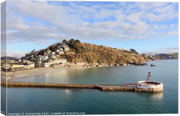 Winters morning (Looe) Canvas Print by Andrew Ray