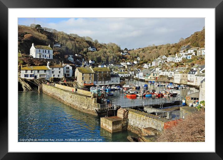 View from Coast Path (Polperro) Framed Mounted Print by Andrew Ray