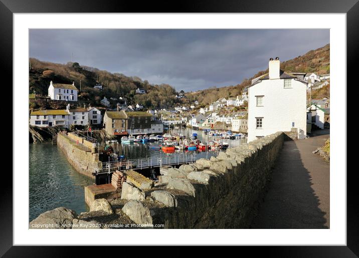 Coast Path View (Polperro) Framed Mounted Print by Andrew Ray