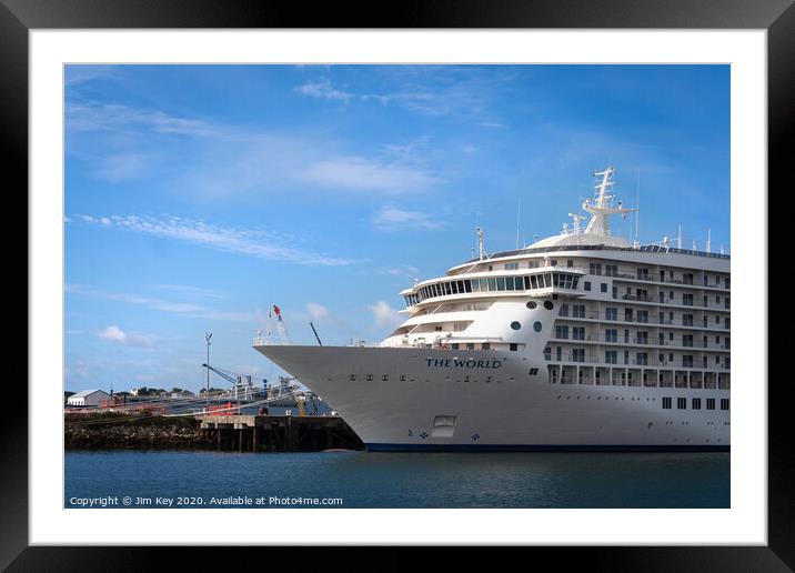 The World Cruise Ship Framed Mounted Print by Jim Key