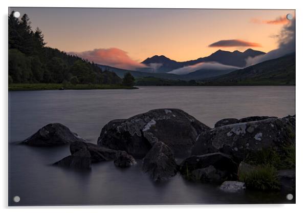 Llynau Mymbyr, Snowdonia National Park Acrylic by Sandra Kepkowska