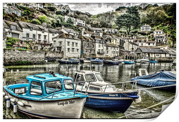 Polperro Harbour Print by Lee Kershaw