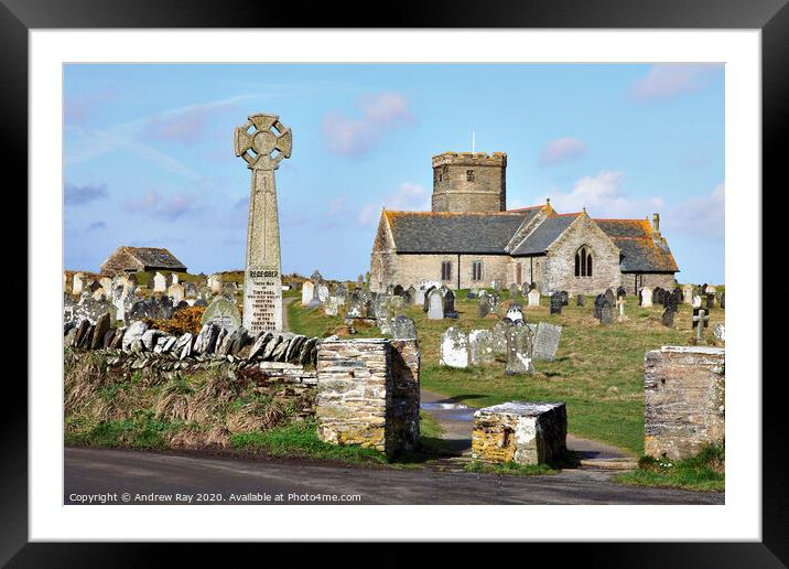 St Materiana Church (Tintagel) Framed Mounted Print by Andrew Ray