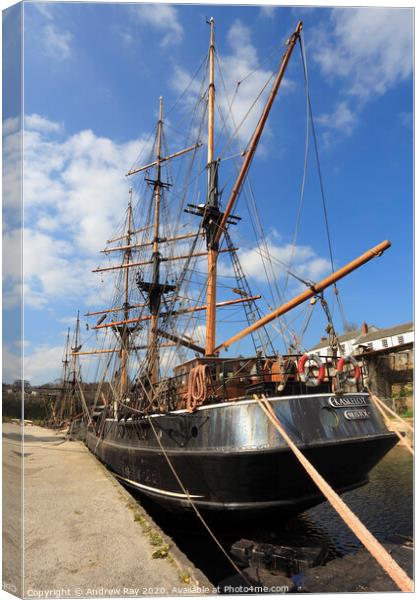 Tall ships (Charlestown) Canvas Print by Andrew Ray