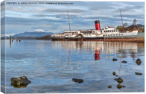 Loch Lomond's Maid of the Loch Canvas Print by Valerie Paterson