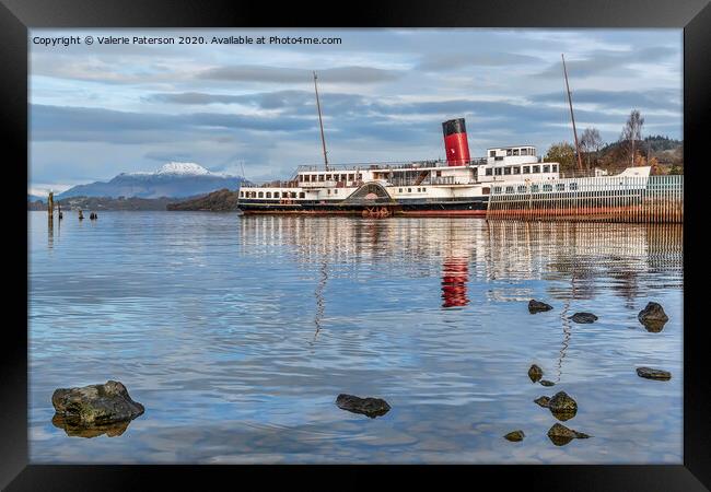 Loch Lomond's Maid of the Loch Framed Print by Valerie Paterson