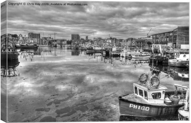 Sutton Harbour Plymouth Canvas Print by Chris Day